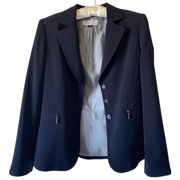 Tahari Arthur S. Levine blazer navy size 4 - Picture 2 of 5